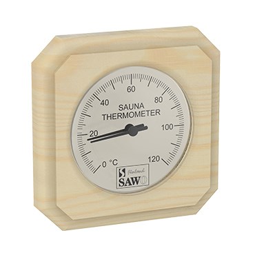 Kota Bastutermometer fyrkant Furu - 220TP